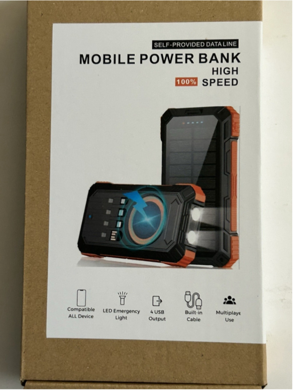 Mobile Power Bank HIgh Speed Compatible to all Devices 4USB Output